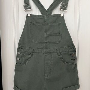 Green Denim Overalls